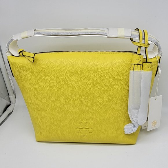 Tory Burch Thea Small Hobo Candula Yellow - Picture 1 of 9